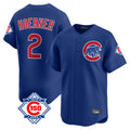 harde C.Cubs #2 Nico Hoerner Player Royal 150th Anniversary Limited Home Stitched Jerseys