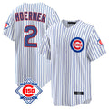 harde C.Cubs #2 Nico Hoerner Player White 150th Anniversary Home Game Stitched Jerseys