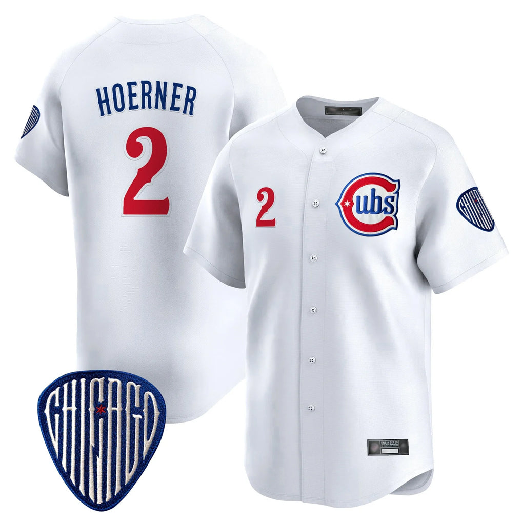 harde C.Cubs #2 Nico Hoerner Player White Vapor Premier Limited Home Stitched Jerseys