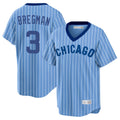 harde C.Cubs #3 Alex Bregman Blue T-shirt Cooperstown Collection Limited Stitched Jerseys
