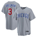 harde C.Cubs #3 Alex Bregman Gray Home Game Stitched Jerseys