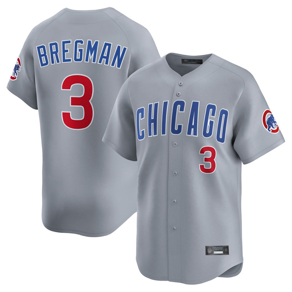 harde C.Cubs #3 Alex Bregman Gray Road Limited Home Stitched Jerseys