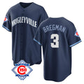 harde C.Cubs #3 Alex Bregman Navy 150th Anniversary City Connect Home Game Stitched Jerseys