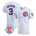 harde C.Cubs #3 Alex Bregman White 150th Anniversary Limited Elite Home Game Stitched Jerseys