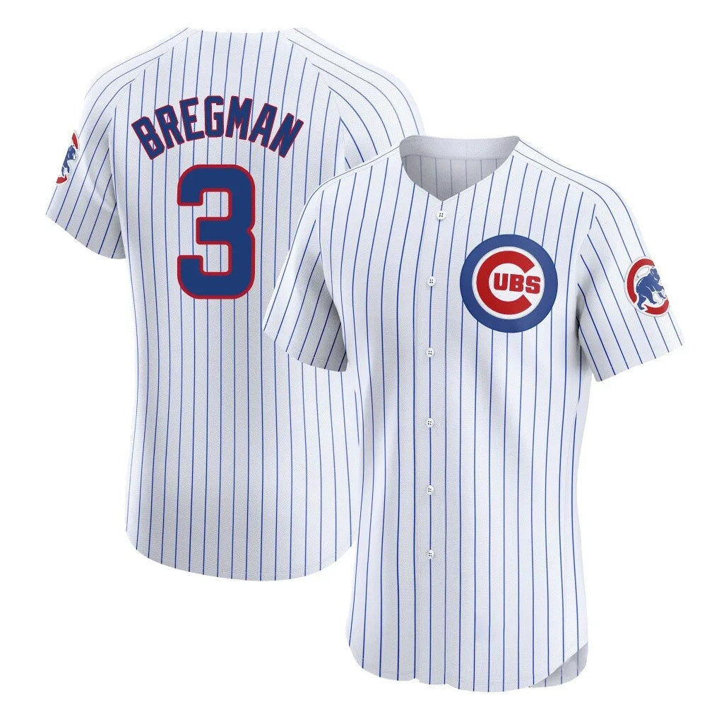 harde C.Cubs #3 Alex Bregman White Limited Elite Home Game Stitched Jerseys
