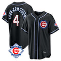 harde C.Cubs #4 Pete Crow-Armstrong Player Black Fashion Out 150th Anniversary Game Stitched Jerseys