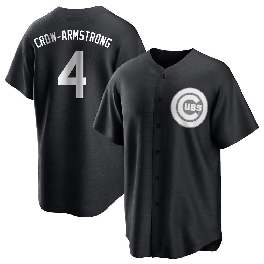 harde C.Cubs #4 Pete Crow-Armstrong Player Black Game Stitched Jerseys