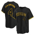 harde C.Cubs #4 Pete Crow-Armstrong Player Black Snake Skin City Game Stitched Jerseys