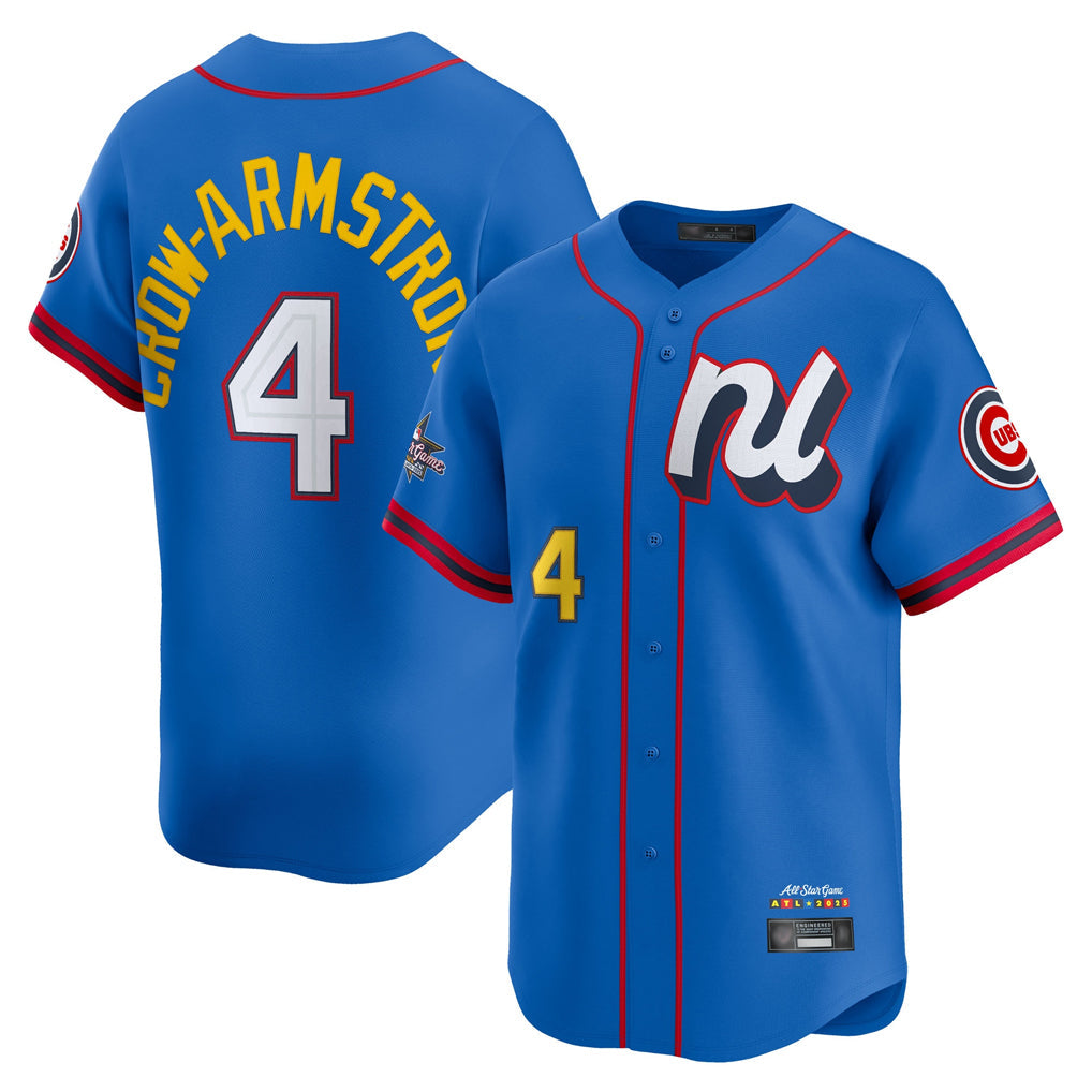 harde C.Cubs #4 Pete Crow-Armstrong Player Blue National League All-Star Edition Limited Stitched Jerseys