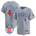 harde C.Cubs #4 Pete Crow-Armstrong Player Gray Road 150th Anniversary Limited Home Stitched Jerseys