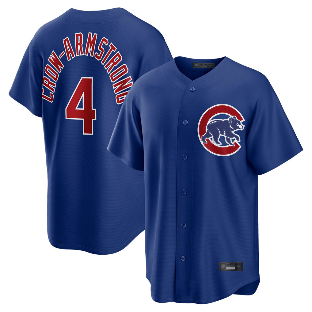 harde C.Cubs #4 Pete Crow-Armstrong Player Royal Home Game Stitched Jerseys