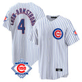 harde C.Cubs #4 Pete Crow-Armstrong Player White 150th Anniversary Home Game Stitched Jerseys