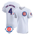 harde C.Cubs #4 Pete Crow-Armstrong Player White 150th Anniversary Limited Elite Home Game Stitched Jerseys