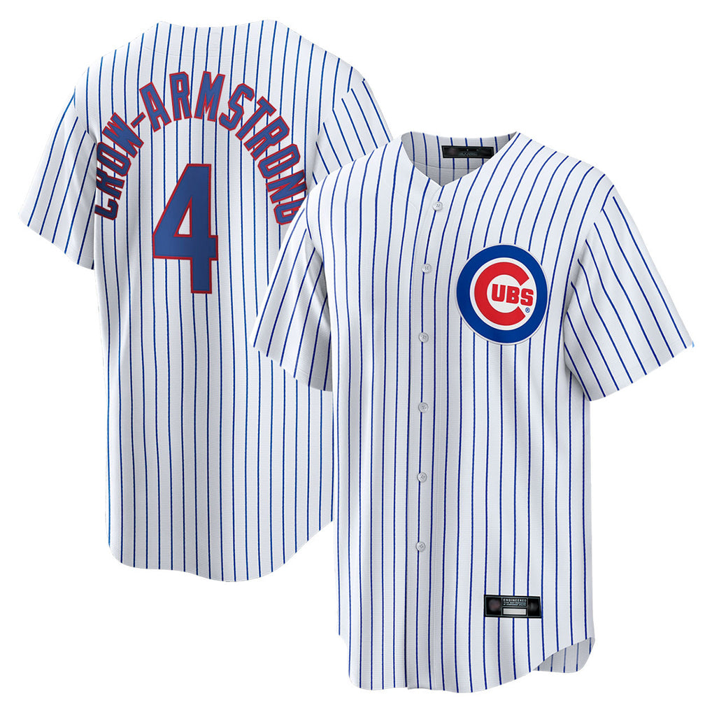 harde C.Cubs #4 Pete Crow-Armstrong Player White Game Home Stitched Jerseys
