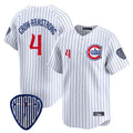 harde C.Cubs #4 Pete Crow-Armstrong Player White Pinstripe Vapor Premier Limited Home Stitched Jerseys