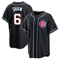 harde C.Cubs #6 Matt Shaw Player Black Fashion Out Game Stitched Jerseys