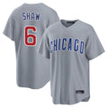 harde C.Cubs #6 Matt Shaw Player Gray Home Game Stitched Jerseys