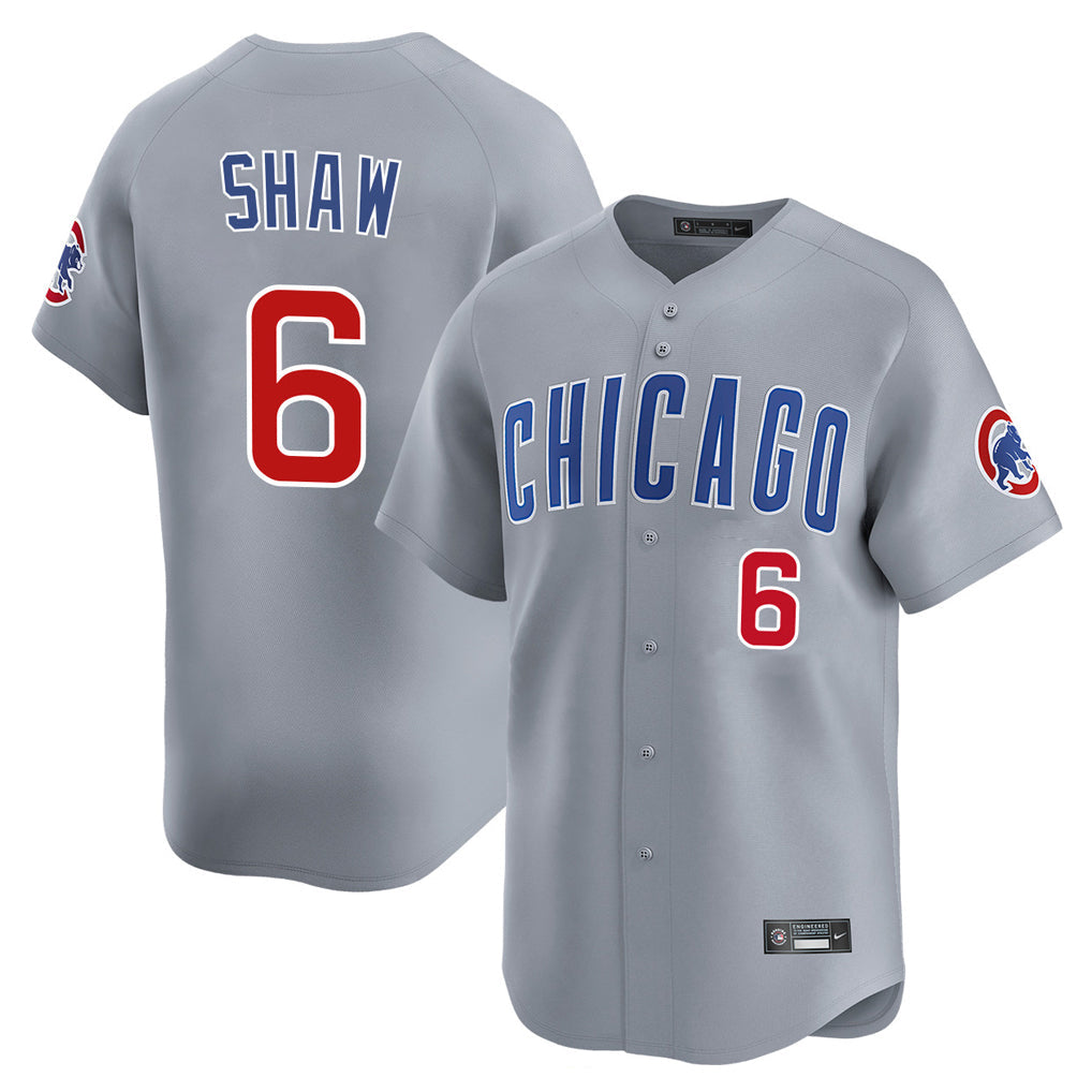 harde C.Cubs #6 Matt Shaw Player Gray Road Limited Home Stitched Jerseys