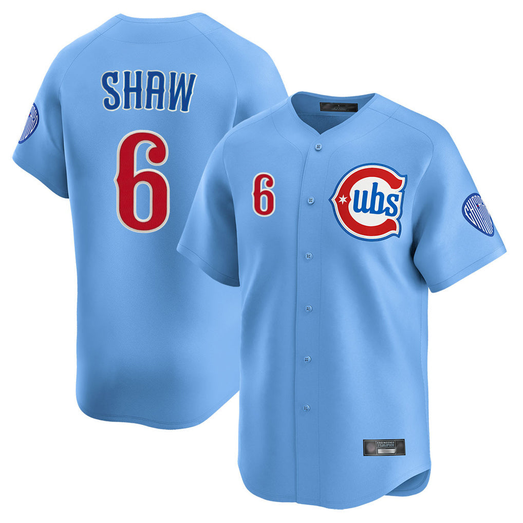 harde C.Cubs #6 Matt Shaw Player Light Blue Limited Home Stitched Jerseys