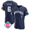 harde C.Cubs #6 Matt Shaw Player Navy City Connect 150th Anniversary Limited Elite Home Stitched Jerseys