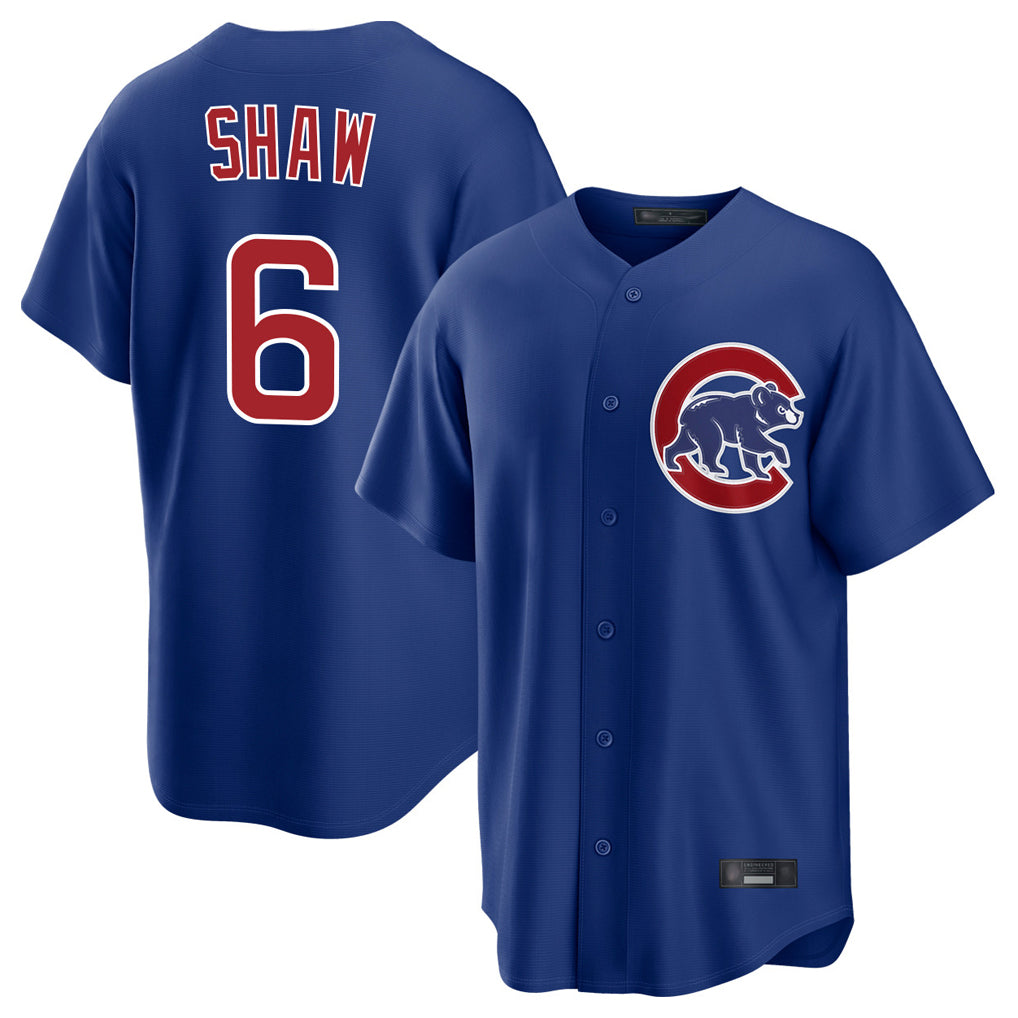 harde C.Cubs #6 Matt Shaw Player Royal Home Game Stitched Jerseys