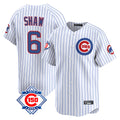 harde C.Cubs #6 Matt Shaw Player White 150th Anniversary Limited Home Game Stitched Jerseys