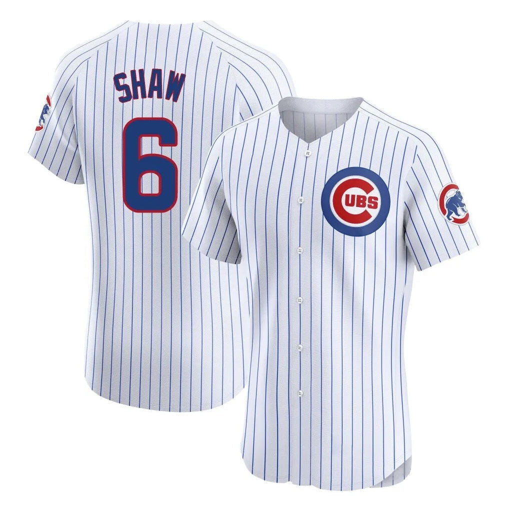 harde C.Cubs #6 Matt Shaw Player White Limited Elite Home Game Stitched Jerseys