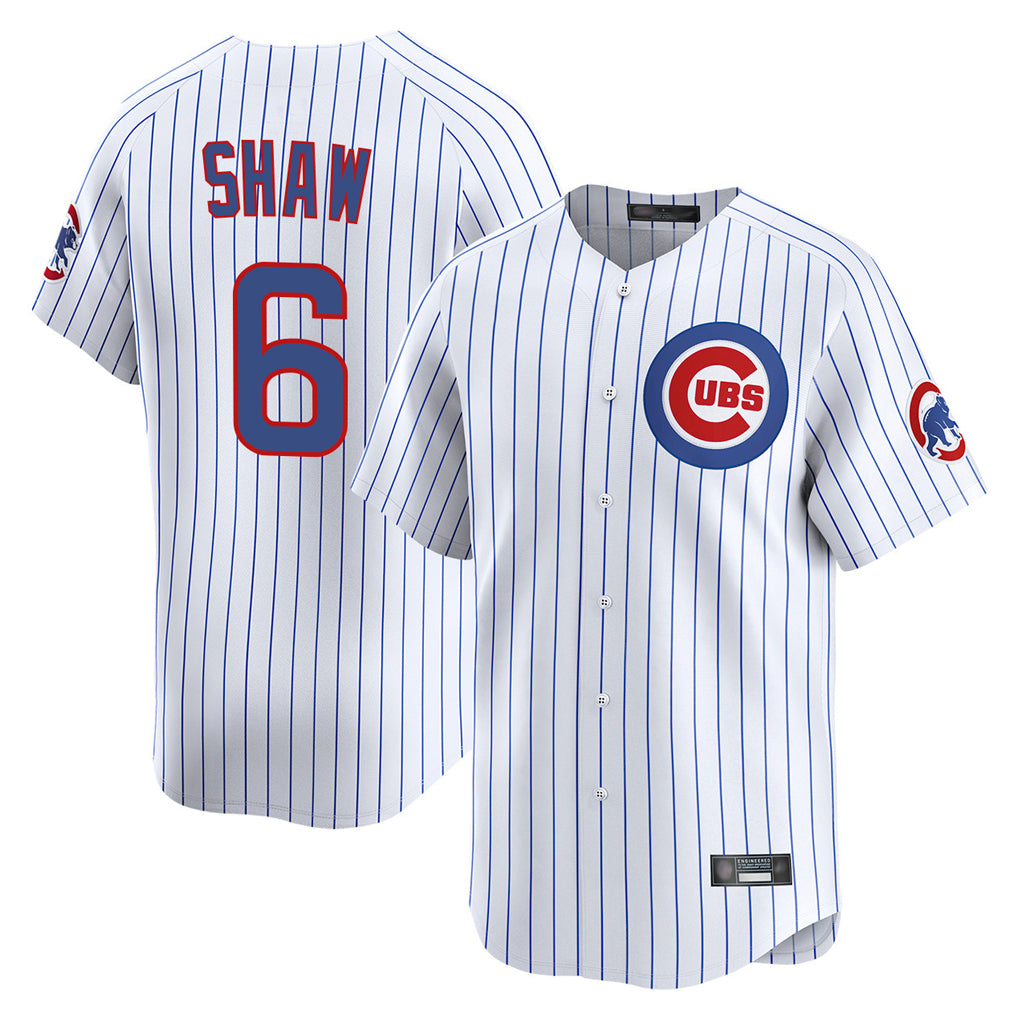 harde C.Cubs #6 Matt Shaw Player White Limited Home Game Stitched Jerseys