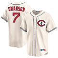 harde C.Cubs #7 Dansby Swanson Player Cream Field of Dreams Limited Home Game Stitched Jerseys