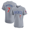 harde C.Cubs #7 Dansby Swanson Player Gray Road Limited Elite Home Stitched Jerseys