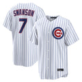harde C.Cubs #7 Dansby Swanson Player White Game Home Stitched Jerseys