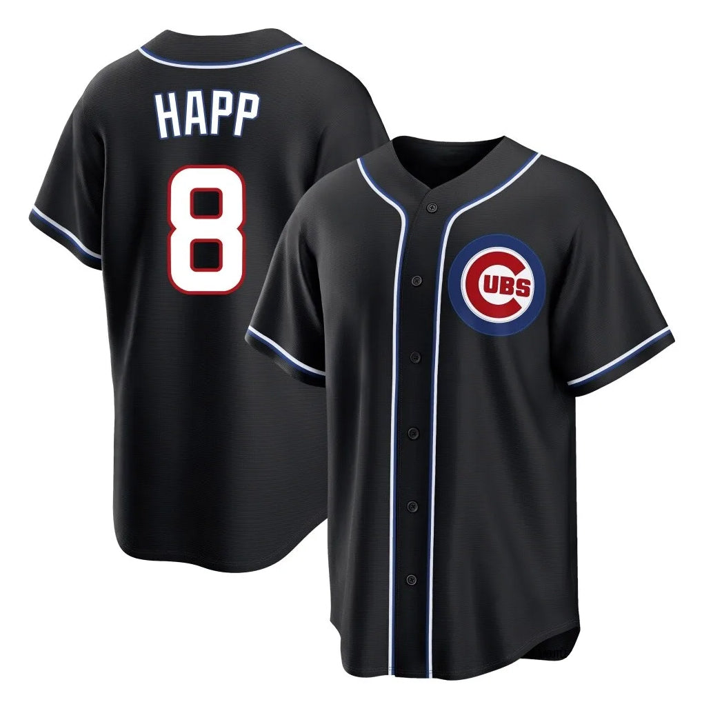harde C.Cubs #8 Ian Happ Player Black Fashion Out Game Stitched Jerseys