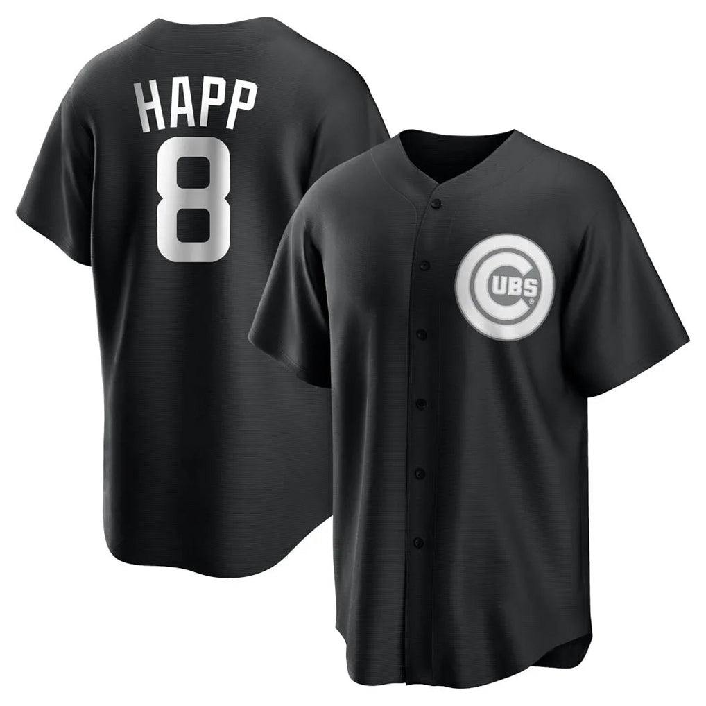 harde C.Cubs #8 Ian Happ Player Black Game Stitched Jerseys