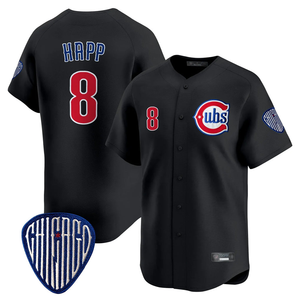 harde C.Cubs #8 Ian Happ Player Black Vapor Premier Limited Home Stitched Jerseys