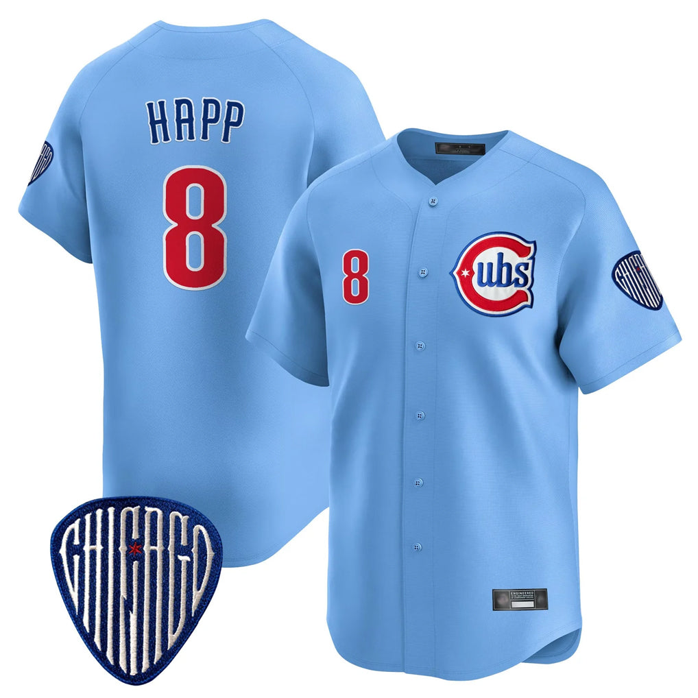 harde C.Cubs #8 Ian Happ Player Blue Vapor Premier Limited Home Stitched Jerseys