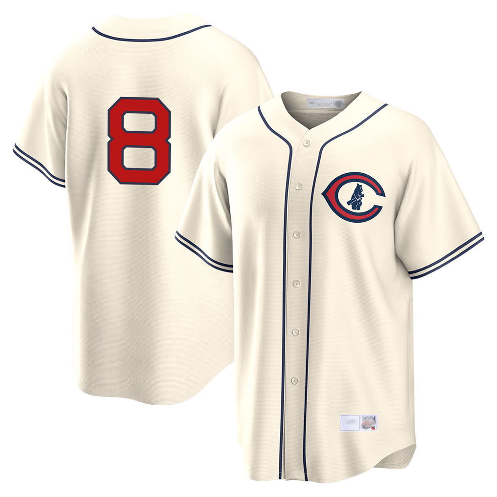 harde C.Cubs #8 Ian Happ Player Cream Field of Dreams Home Game Stitched Jerseys