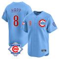 harde C.Cubs #8 Ian Happ Player Light Blue 150th Anniversary Limited Home Stitched Jerseys