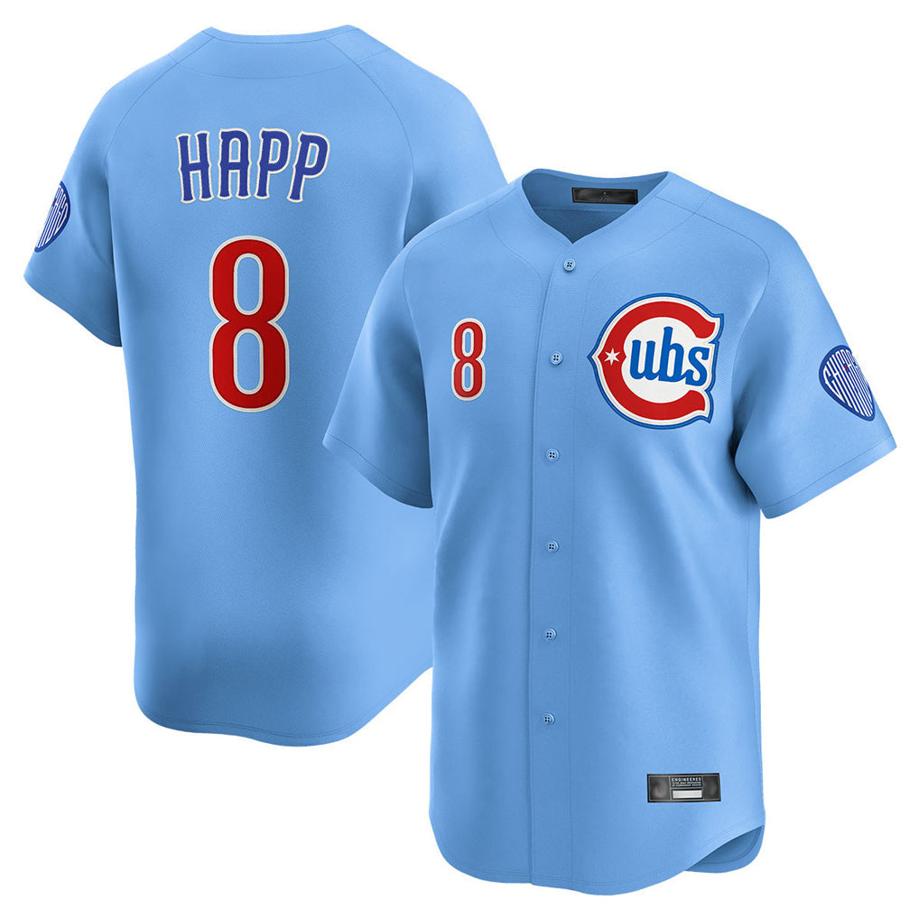 harde C.Cubs #8 Ian Happ Player Light Blue Limited Home Stitched Jerseys