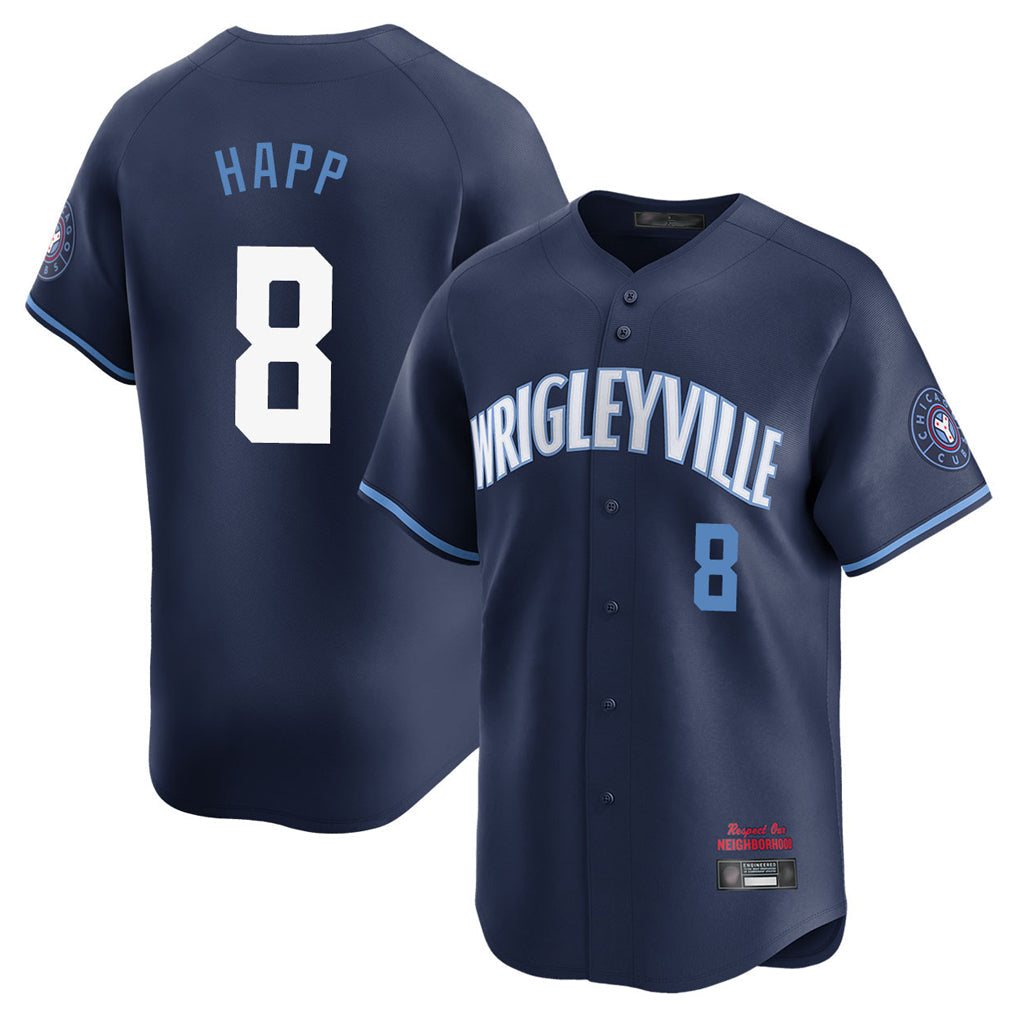harde C.Cubs #8 Ian Happ Player Navy City Connect Limited Home Stitched Jerseys