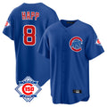 harde C.Cubs #8 Ian Happ Player Royal 150th Anniversary Home Game Stitched Jerseys