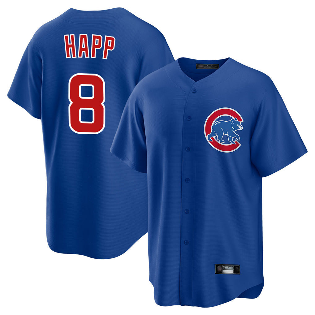 harde C.Cubs #8 Ian Happ Player Royal Home Game Stitched Jerseys