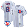 harde C.Cubs #8 Ian Happ Player White 150th Anniversary Home Game Stitched Jerseys