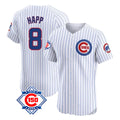 harde C.Cubs #8 Ian Happ Player White 150th Anniversary Limited Elite Home Game Stitched Jerseys