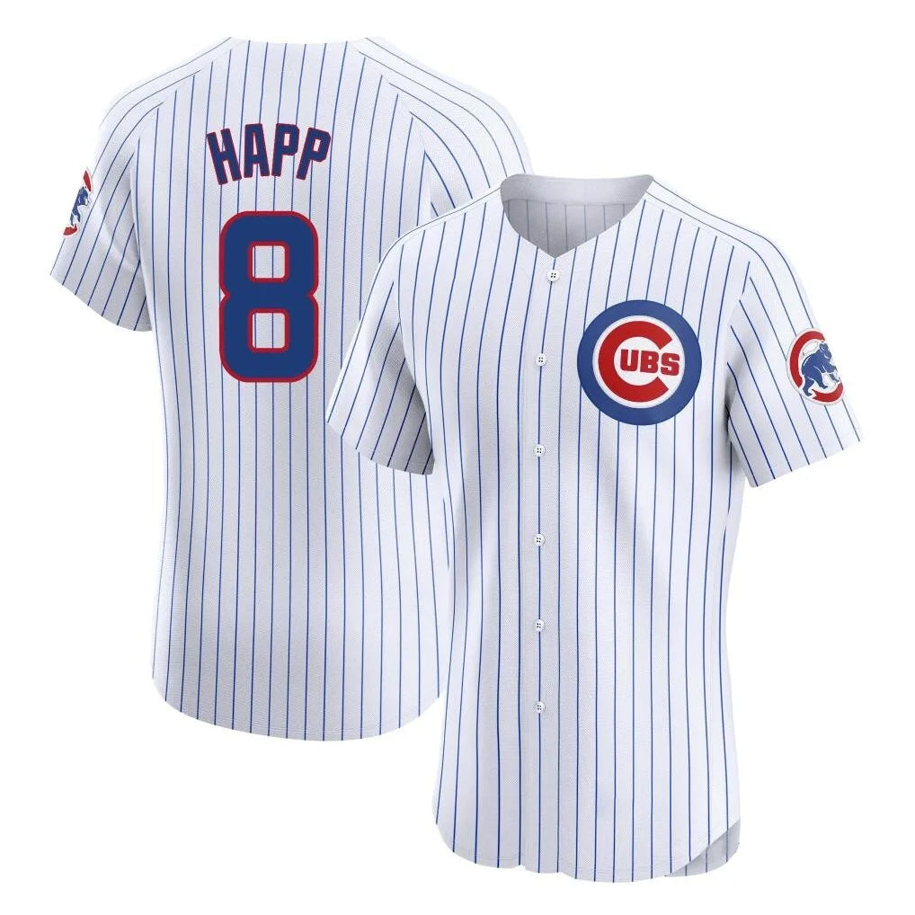 harde C.Cubs #8 Ian Happ Player White Limited Elite Home Game Stitched Jerseys