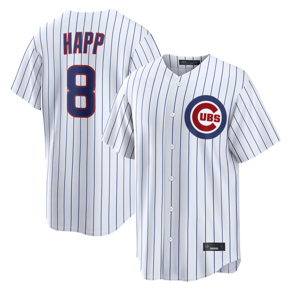 harde C.Cubs #8 Ian Happ Player White Limited Home Game Stitched Jerseys