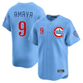 harde C.Cubs #9 Miguel Amaya Player Light Blue Limited Home Stitched Jerseys