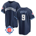 harde C.Cubs #9 Miguel Amaya Player Navy 150th Anniversary City Connect Home Game Stitched Jerseys