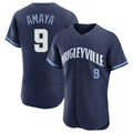 harde C.Cubs #9 Miguel Amaya Player Navy City Connect Limited Elite Home Stitched Jerseys
