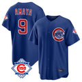 harde C.Cubs #9 Miguel Amaya Player Royal 150th Anniversary Home Game Stitched Jerseys
