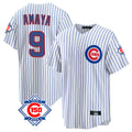 harde C.Cubs #9 Miguel Amaya Player White 150th Anniversary Home Game Stitched Jerseys